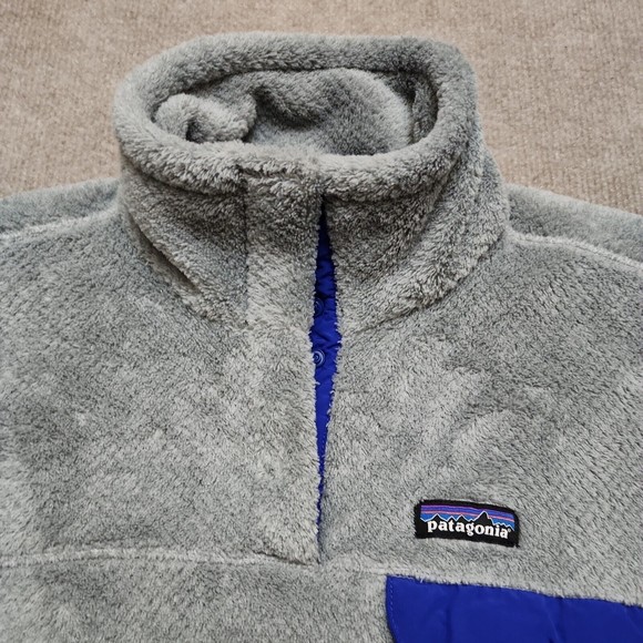Patagonia Re-tool Snap-T Pullover Fleece Jacket Coat Womens M Gray - Picture 4 of 8